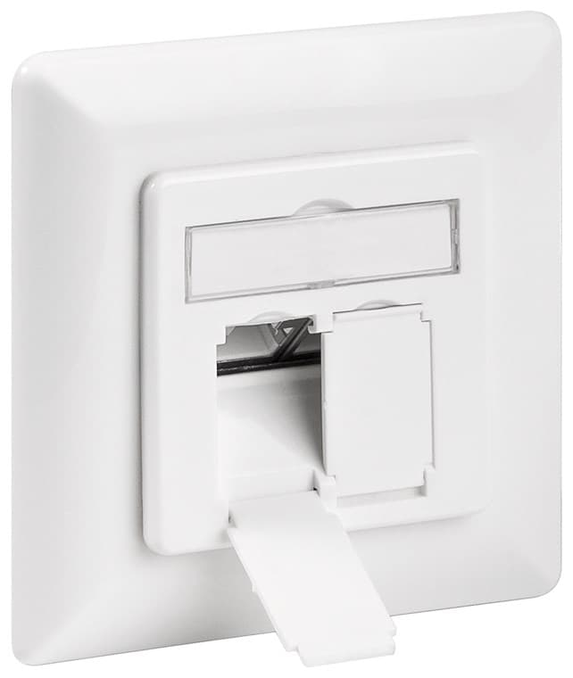 Boîte d'encastrement Goobay CAT 6 (UP) - 2x connecteurs RJ45, blindés, bornier pour montage LSA sans outil
