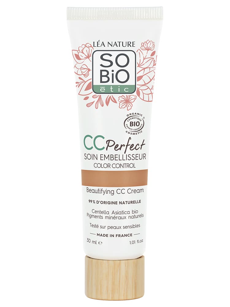 Léa Nature SO BIO étic CC Perfect Soin Embellisseur Biologique 30 ML est un soin couvrant pour le visage. Ce soin polyvalent apporte des bienfaits complets à la peau. Il atténue immédiatement les rougeurs, dissimule les cernes et les signes de fatigue, illumine le teint et réveille l’éclat naturel. Le teint est uniformisé, la peau intensément hydratée, apaisée et visiblement sublimée. Non comédogène Testé sous contrôle dermatologique Vegan 99% du total est d'origine naturelle 38% du total des ingrédients sont issus de l'Agriculture Biologique Cosmos Organic certifié par Ecocert Greenlife selon le référentiel Cosmos Fabriqué en France - Teinte : Medium