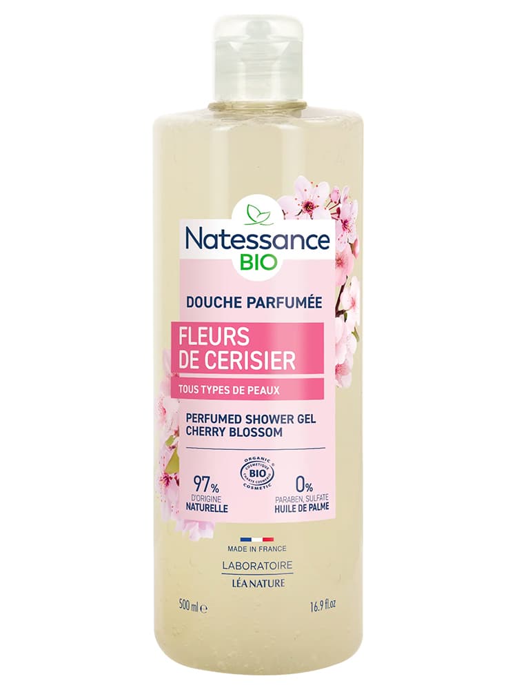 Natessance Douche Parfumée Fleurs de Cerisier Biologique 500 ML