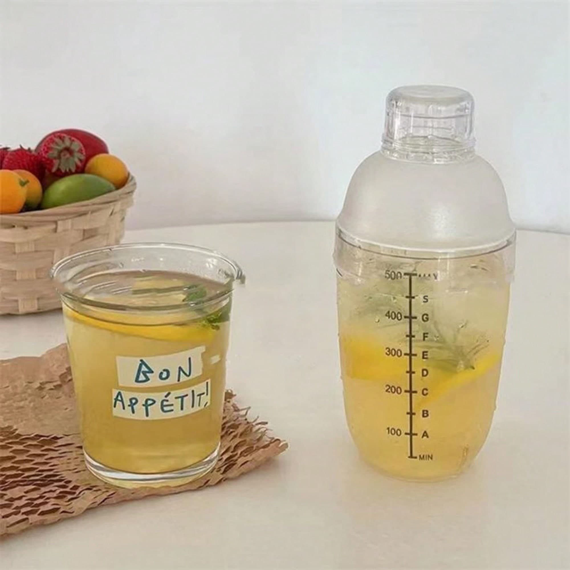 1 pièce Bouteille à agiter pour thé fondu neigeux, mélangeur de limonade artisanale et ensemble doutils complet pour bar à jus, tasse